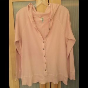 Women’s Old Navy Hooded Henley Size XL Pink